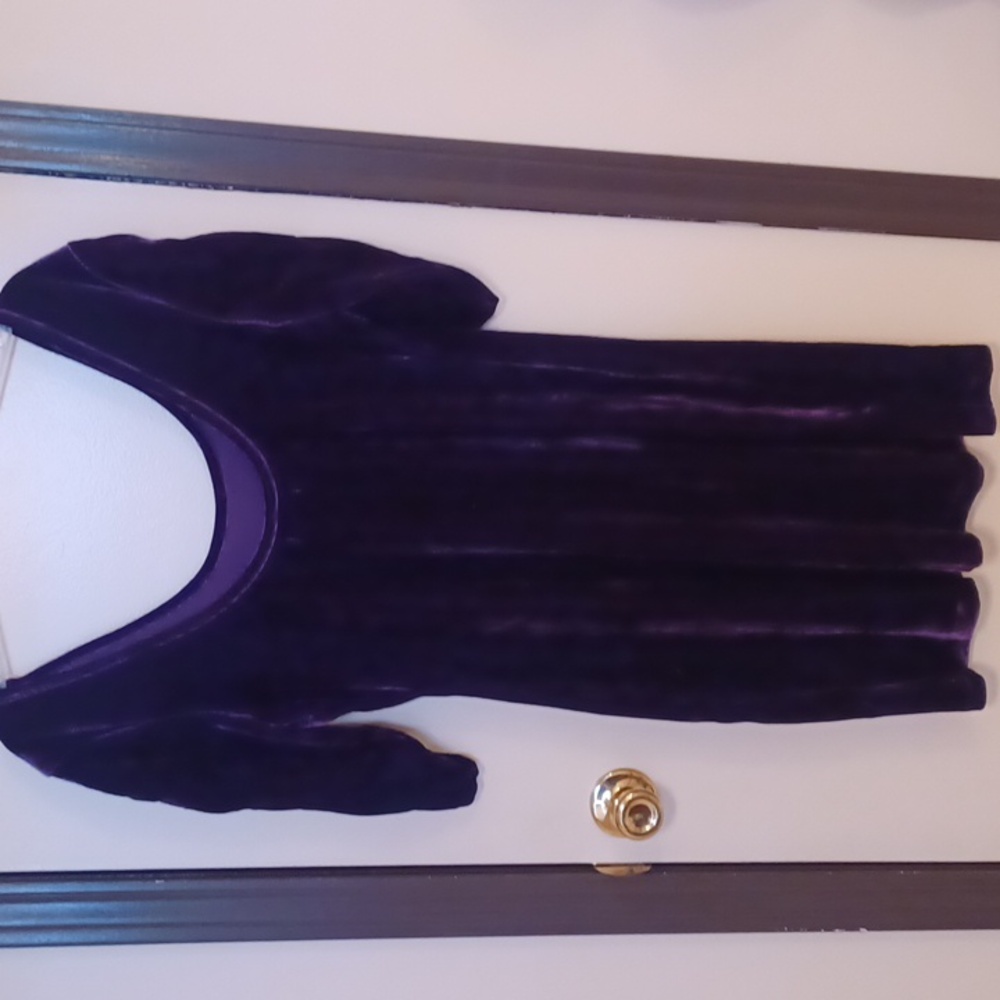 Charlotte Russe deep purple velour dress NWOT - Picture 2 of 7